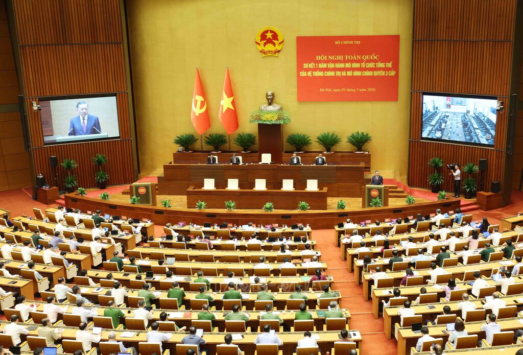 PHÁT BIỂU CHỈ ĐẠO CỦA TỔNG BÍ THƯ, CHỦ TỊCH NƯỚC TÔ LÂM TẠI HỘI NGHỊ SƠ KẾT 1 NĂM VẬN HÀNH MÔ HÌNH TỔ CHỨC TỔNG THỂ CỦA HỆ THỐNG CHÍNH TRỊ VÀ MÔ HÌNH CHÍNH QUYỀN 3 CẤP