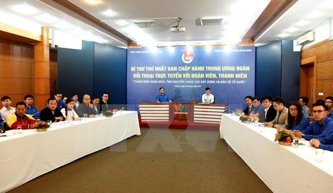 Bí thư Trung ương Đoàn đối thoại trực tuyến với thanh niên