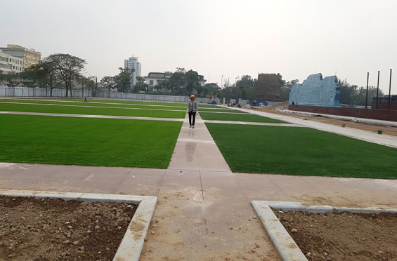 Công trình quảng trường Võ Nguyên Giáp: Phấn đấu hoàn thành một số hạng mục chính trước ngày 30-4