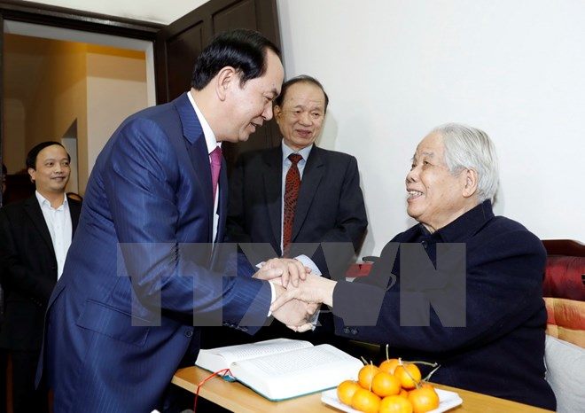 Chủ tịch nước chúc thọ nguyên Tổng Bí thư Đỗ Mười tròn 100 tuổi