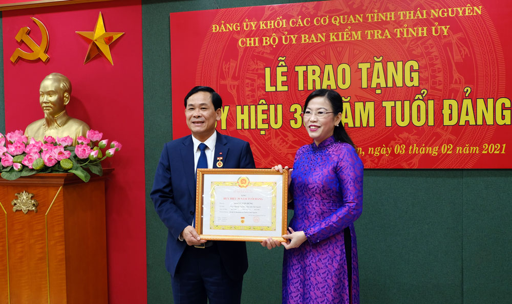1.163 đảng viên được trao tặng, truy tặng Huy hiệu Đảng đợt 2-9