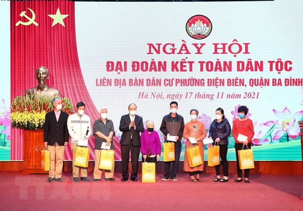 Hà Nội: Chủ tịch nước dự Ngày hội Đại đoàn kết tại phường Điện Biên