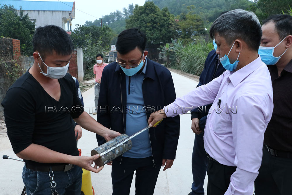 Phải đảm bảo chất lượng thi công tuyến đường Phúc Thuận - Phúc Tân - Tân Cương