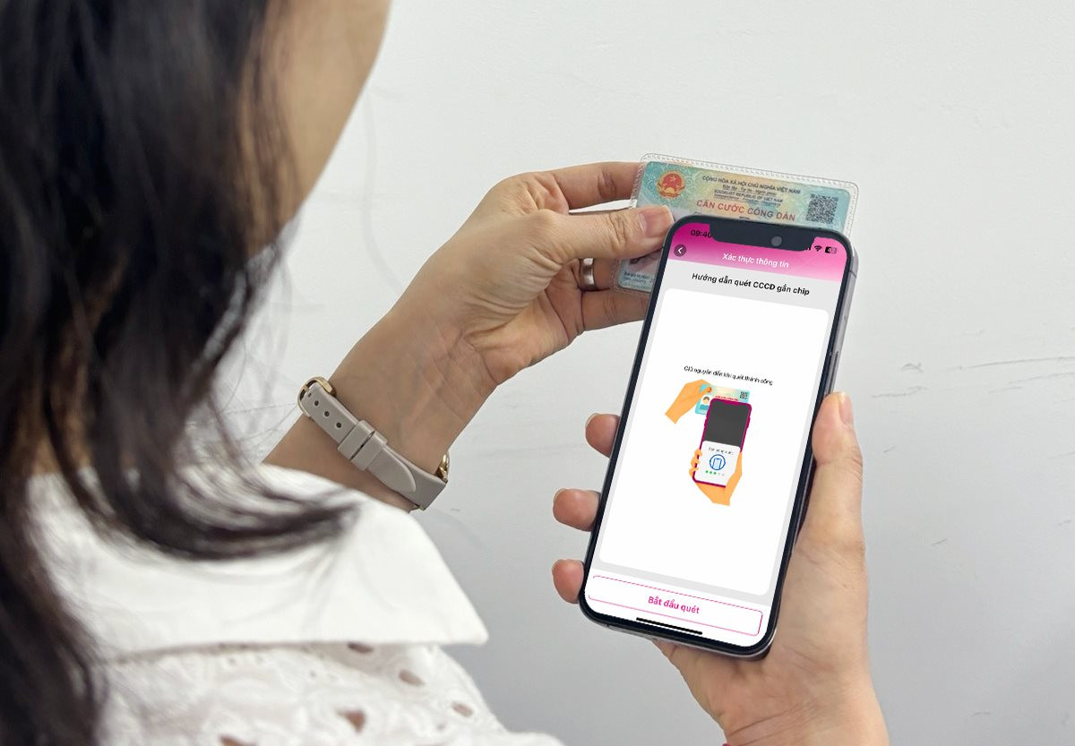 Cập nhật sinh trắc học từ căn cước công dân gắn chip qua MoMo