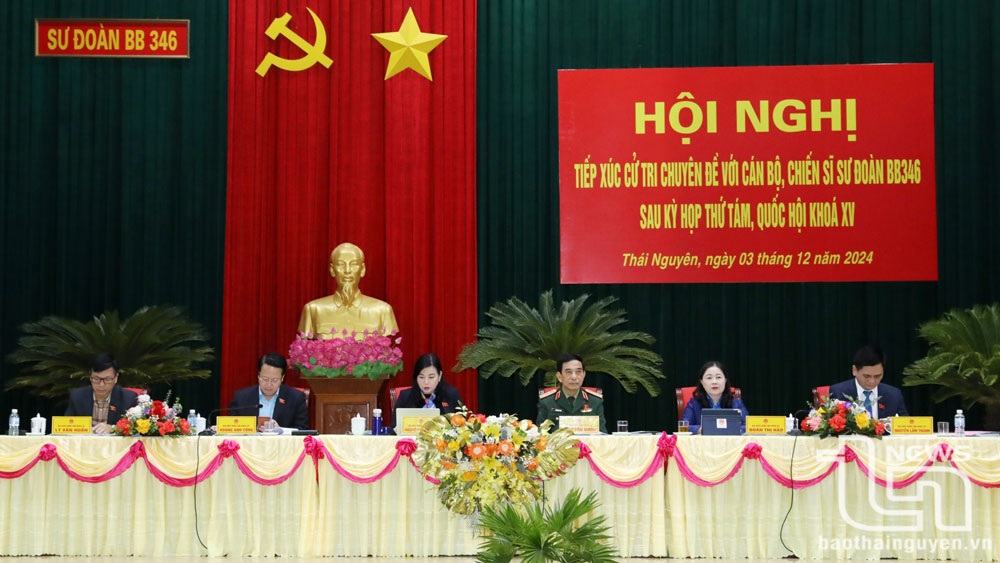 Đại tướng Phan Văn Giang tiếp xúc cử tri tại Sư đoàn Bộ Binh 346