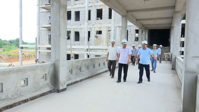 Kiểm tra tiến độ xây dựng Khu hành chính mới huyện Đồng Hỷ 