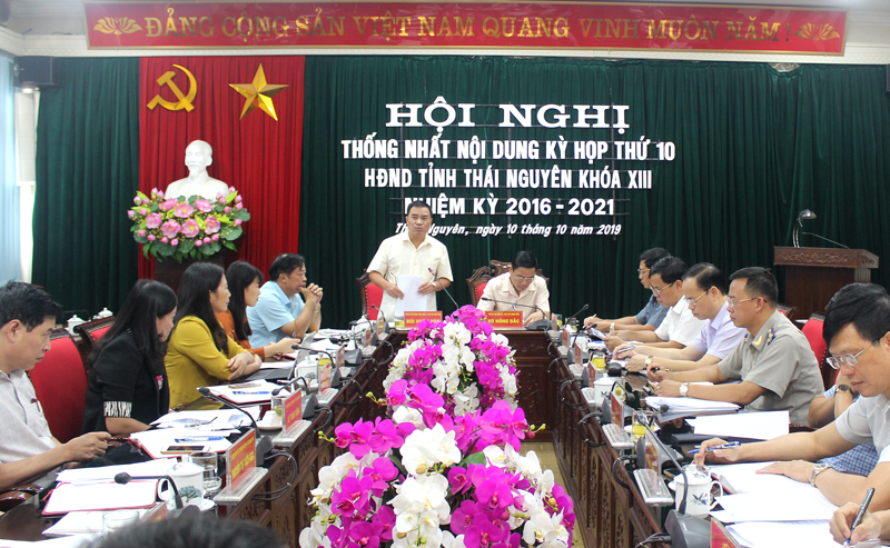 Thống nhất nội dung kỳ họp thứ 10 HĐND tỉnh