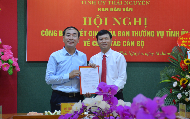Đồng chí Dương Xuân Hùng được điều động, phân công giữ chức Trưởng Ban Dân vận Tỉnh ủy