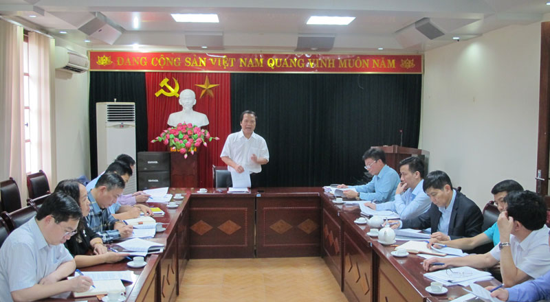 Tổ Biên tập Văn kiện làm việc với Sở Kế hoạch & Đầu tư