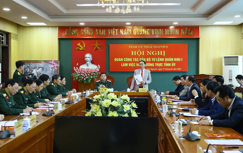 Tăng cường công tác phối hợp giữa Quân khu 1 và tỉnh Thái Nguyên
