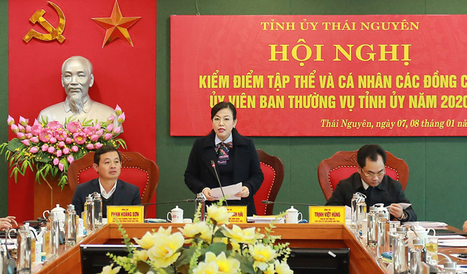 Ban Thường vụ Tỉnh ủy: Kiểm điểm việc thực hiện nhiệm vụ công tác năm 2020