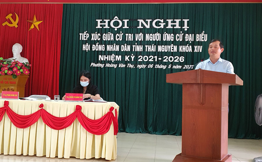 Tiếp xúc giữa cử tri với người ứng cử đại biểu HĐND tỉnh