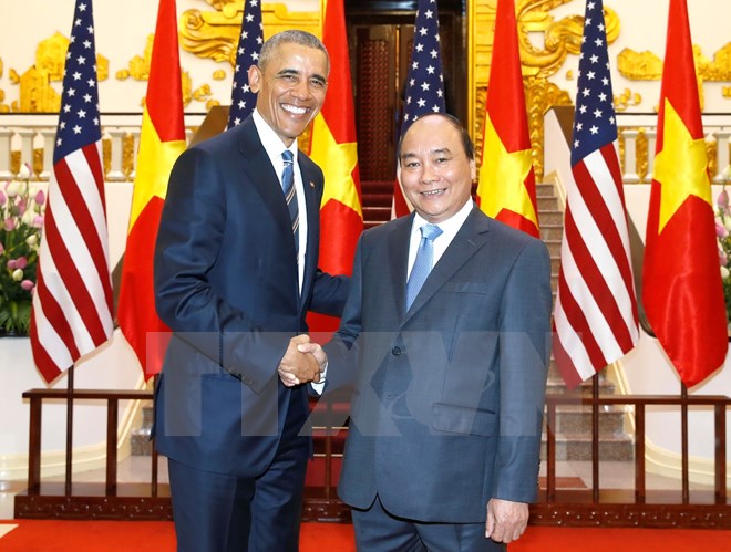Thủ tướng Nguyễn Xuân Phúc gặp Tổng thống Hoa Kỳ Barack Obama