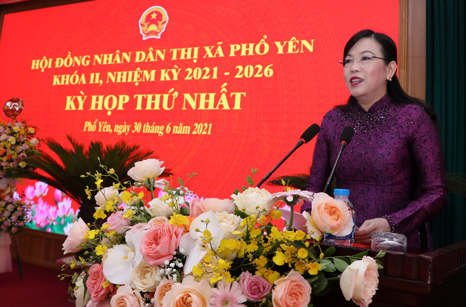 Bầu các chức danh chủ chốt HĐND, UBND T.X Phổ Yên