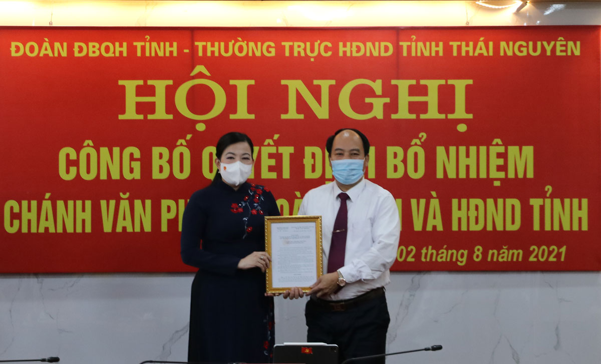 Bổ nhiệm Chánh Văn phòng Đoàn ĐBQH và HĐND tỉnh