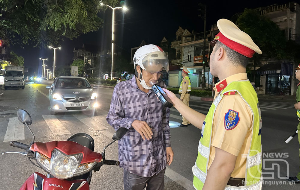 Trên 1.140 trường hợp vi phạm quy định về nồng độ cồn