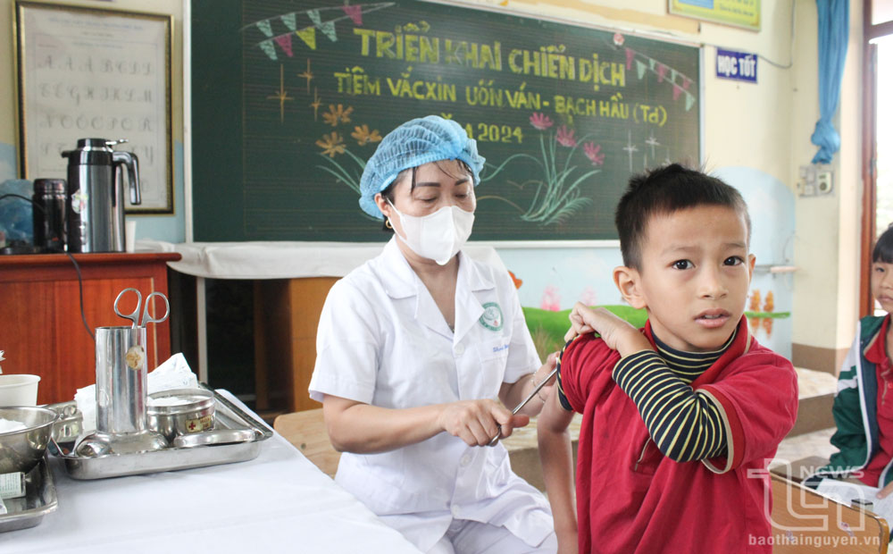 Thái Nguyên: Bắt đầu chiến dịch tiêm vắc-xin uốn ván - bạch hầu cho trẻ 7 tuổi