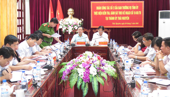 Kiểm tra, giám sát các vụ án tham nhũng, kinh tế tại T.P Thái Nguyên