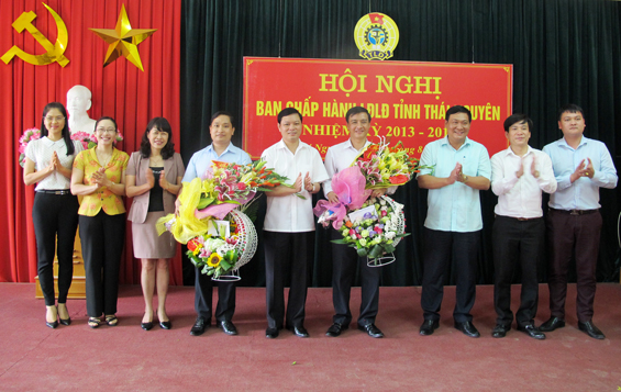 Kiện toàn chức danh Chủ tịch, Phó Chủ tịch LĐLĐ tỉnh, nhiệm kỳ 2013-2018