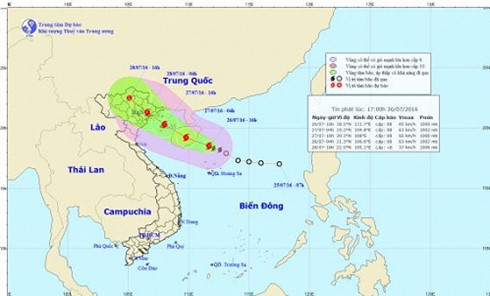 Công điện về việc phòng ngừa, ứng phó cơn bão số 1