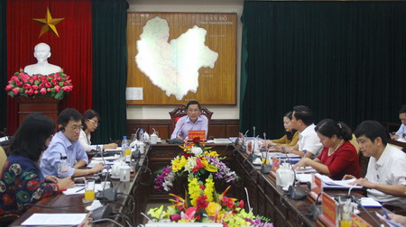 Lãnh đạo tỉnh làm việc với Đoàn công tác của Ngân hàng Thế giới 