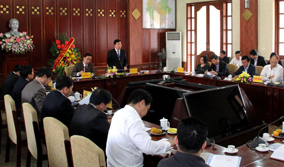 Đoàn công tác Bộ Xây dựng làm việc tại tỉnh ta