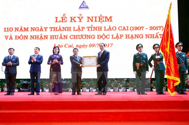 Chủ tịch nước dự lễ kỷ niệm 110 năm ngày thành lập tỉnh Lào Cai