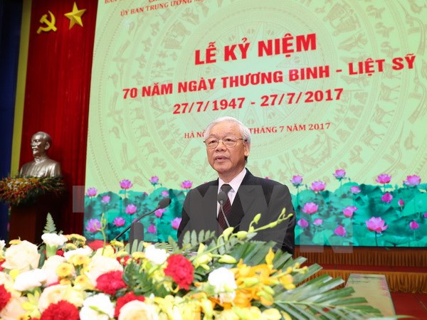 Lãnh đạo Đảng, Nhà nước dự lễ kỷ niệm 70 năm Ngày Thương binh-Liệt sỹ