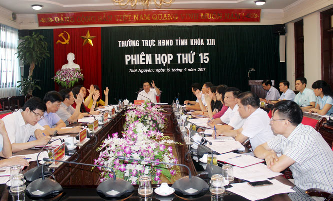 Phiên họp thứ 15 của Thường trực HĐND tỉnh: Biểu quyết thông qua chương trình giám sát năm 2018