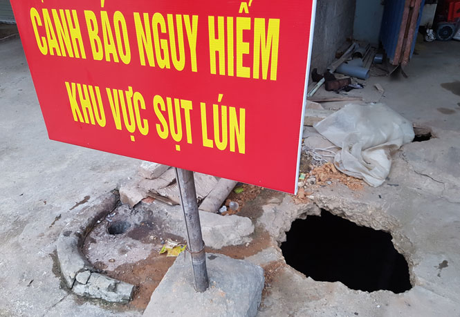 Cần làm rõ nguyên nhân gây sụt lún tại tổ 3, phường Chùa Hang