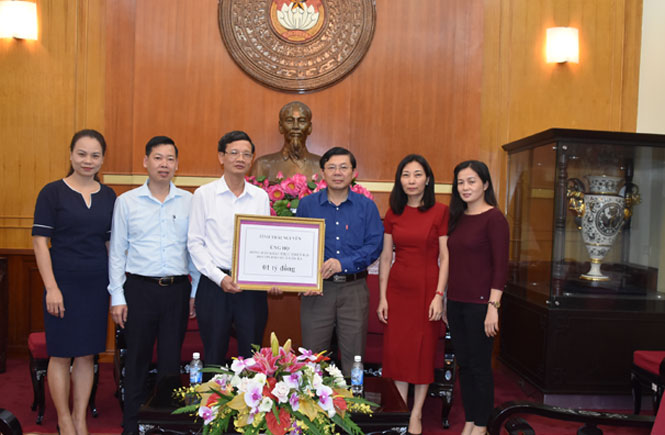 Thái Nguyên ủng bộ đồng bào vùng thiên tai 1 tỷ đồng 