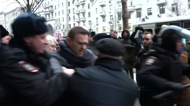 Cảnh sát Nga bắt giữ thủ lĩnh đối lập Navalny vì biểu tình trái phép