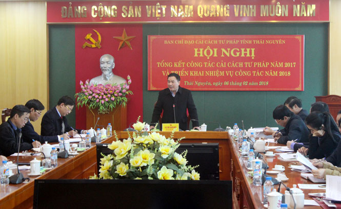 Ban Chỉ đạo Cải cách tư pháp tỉnh: Thống nhất 11 nhiệm vụ trọng tâm năm 2018 
