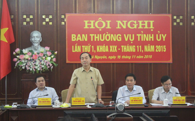 Ban Thường vụ Tỉnh ủy: Cho ý kiến vào các chỉ tiêu, giải pháp thực hiện nhiệm vụ năm 2016 