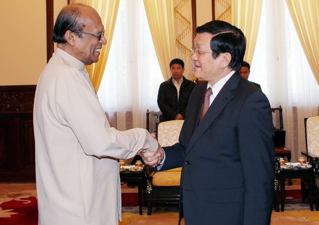 Chủ tịch nước tiếp Đặc phái viên của Tổng thống Sri Lanka 