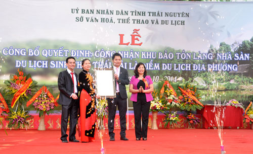 Công nhận điểm du lịch địa phương Khu bảo tồn nhà sàn sinh thái Thái Hải 