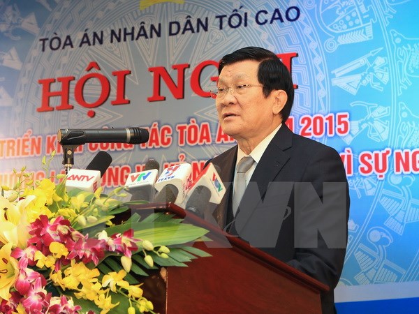 Chủ tịch nước: Tiếp tục đổi mới thủ tục tranh tụng ở phiên tòa