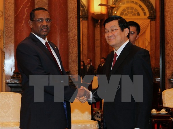 Chủ tịch nước Trương Tấn Sang tiếp Chủ tịch Quốc hội Sudan