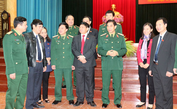 Đoàn đại biểu Quốc hội tỉnh tiếp xúc với cử tri Quân khu I 