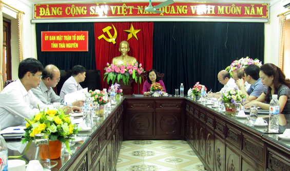 Đoàn công tác của Ủy ban Trung ương MTTQ Việt Nam làm việc tại Thái Nguyên 
