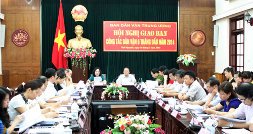 Giao ban trực tuyến công tác dân vận 