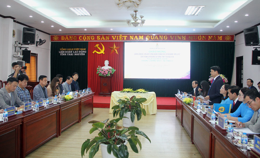 Chia sẻ kinh nghiệm hoạt động công đoàn giữa thành phố Seongnam và tỉnh Thái Nguyên