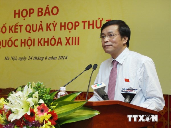Họp báo công bố kết quả kỳ họp thứ bảy, Quốc hội khóa XIII