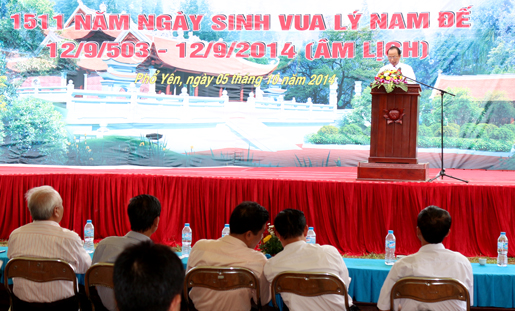 Kỷ niệm 1.511 năm ngày sinh vua Lý Nam Đế 