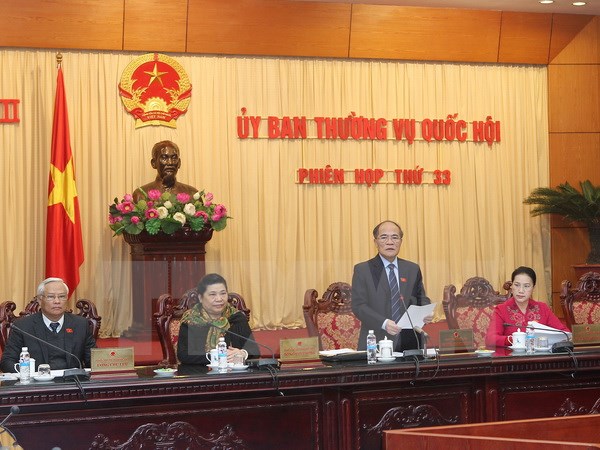 Khai mạc Phiên họp thứ 33, Ủy ban Thường vụ Quốc hội Khóa XIII