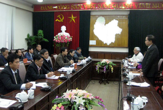 Lãnh đạo tỉnh tiếp Đoàn cán bộ nước Cộng hòa dân chủ nhân dân Lào 