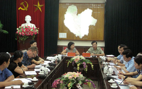 Lãnh đạo UBND tỉnh làm việc với Đoàn đại biểu Thương mại Úc và Tổ chức Đông Tây hội ngộ 