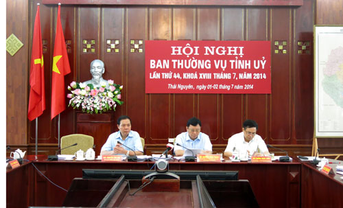 Phiên họp thứ nhất Hội nghị Ban Thường vụ Tỉnh ủy lần thứ 44:  Cho ý kiến vào nhiều báo cáo, tờ trình 