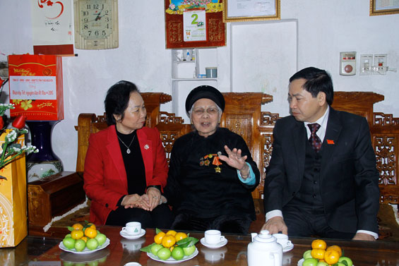 Phó Chủ tịch nước thăm, tặng quà các gia đình lão thành cách mạng 