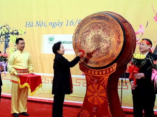 Phó Chủ tịch nước đánh trống khai mạc Lễ hội Xuân hồng